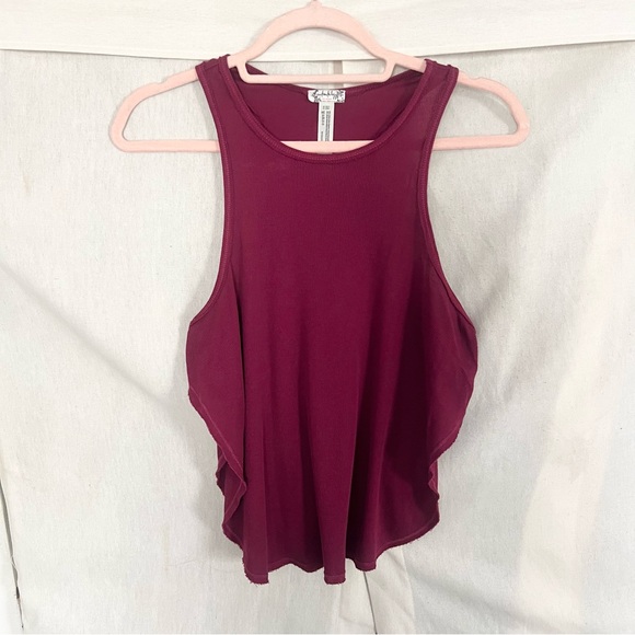 Free People Tops - SOLD 🛑 Free People Ribbed Split Sides Tank